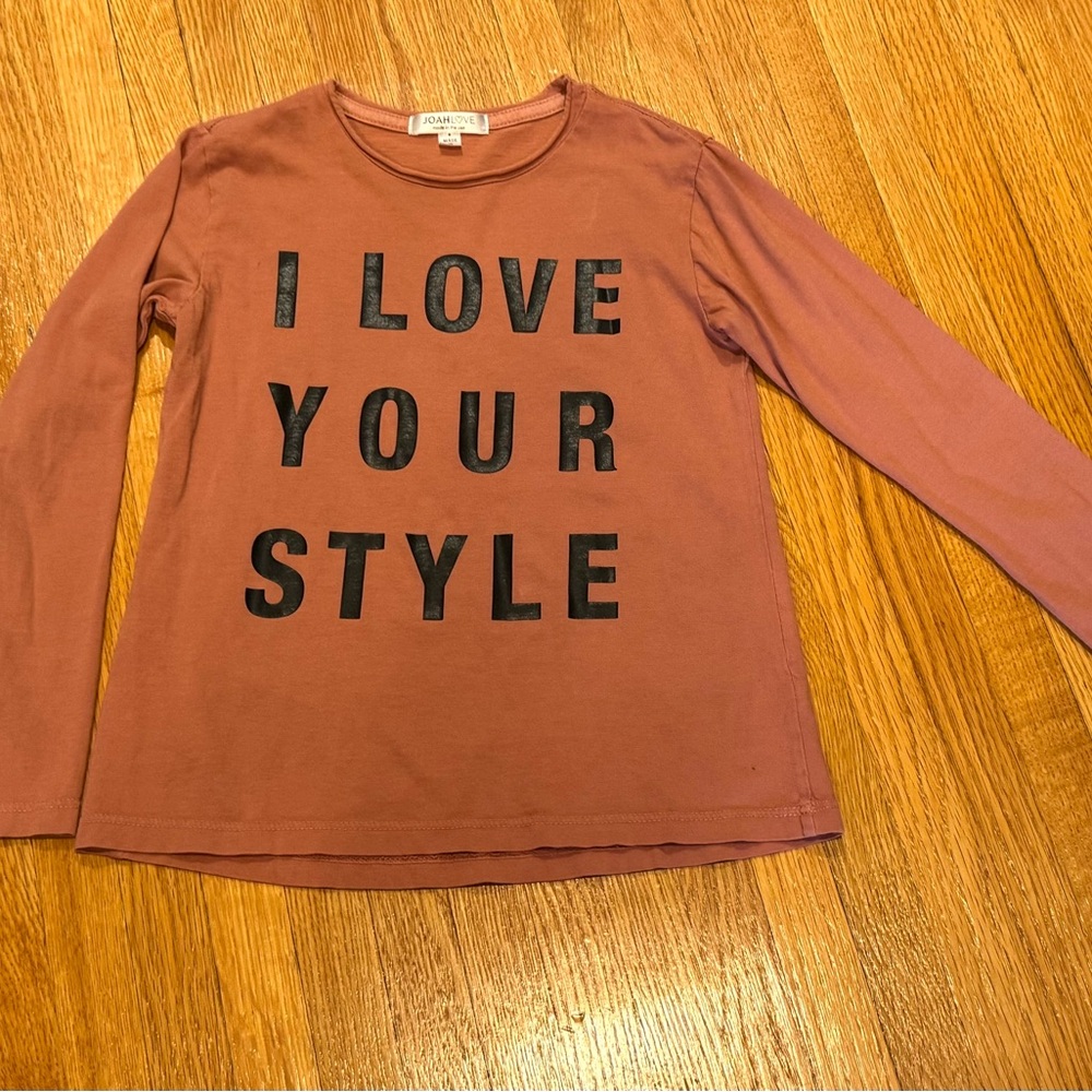 Kids Long Sleeve Tee - I Love Your Style - Pink
